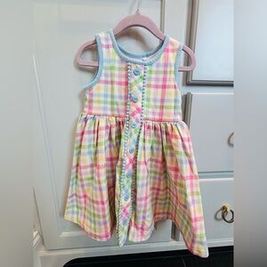 Colorful Plaid Kids Dress